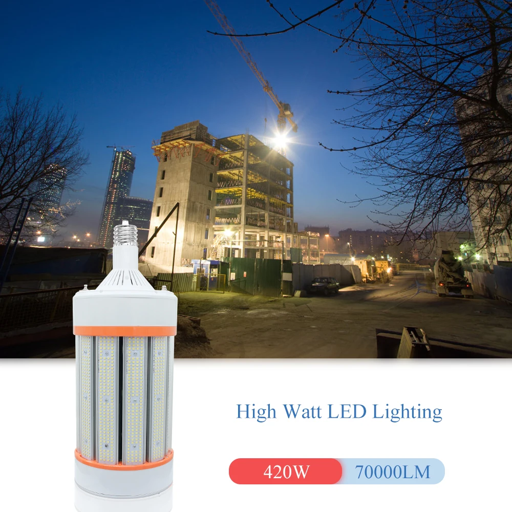 420W LED Corn COB 480V 70000lm Ex39 Base Lamp 1000W HID Replacement