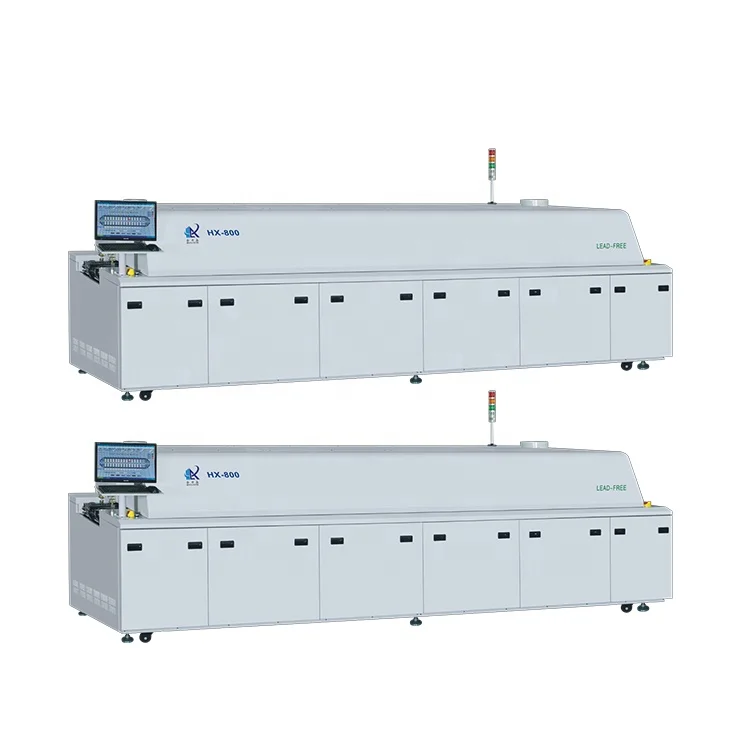 Factory Made Reflow Oven with Chain 10 Zone, double-track conveyor 8 zone reflow oven