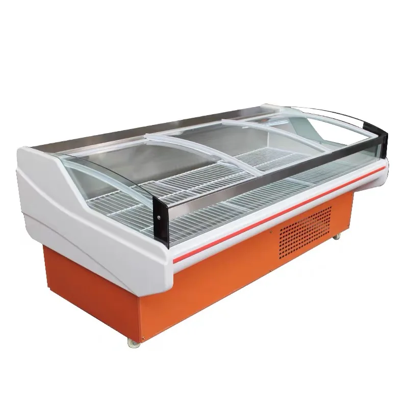 Supermarket Showcase Chiller Butcher Fresh Meat Display Fridge For Sale