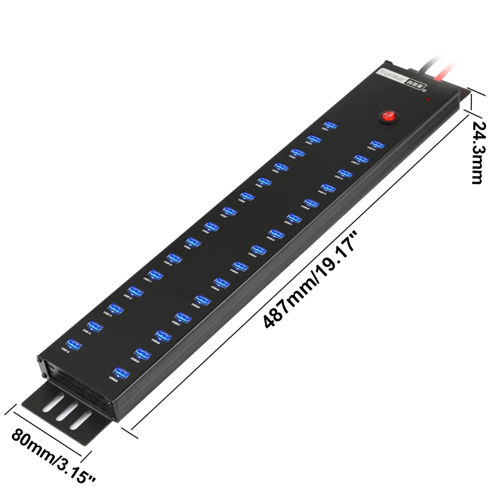 Sipolar Aluminum Unique Design Usb Por Hub High Speed 20/30/40/60 Port