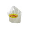 HDPE LDPE reusable wave top tote handle plastic carry out retailer bags