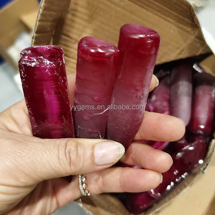 Shop Uncut Raw Synthetic Corundum Ruby - Wholesale Price