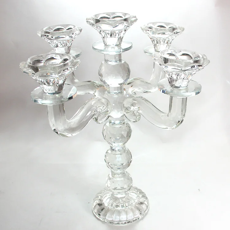 New Creative Candlestick Crystal Glass Candlestick Square Solid Buy