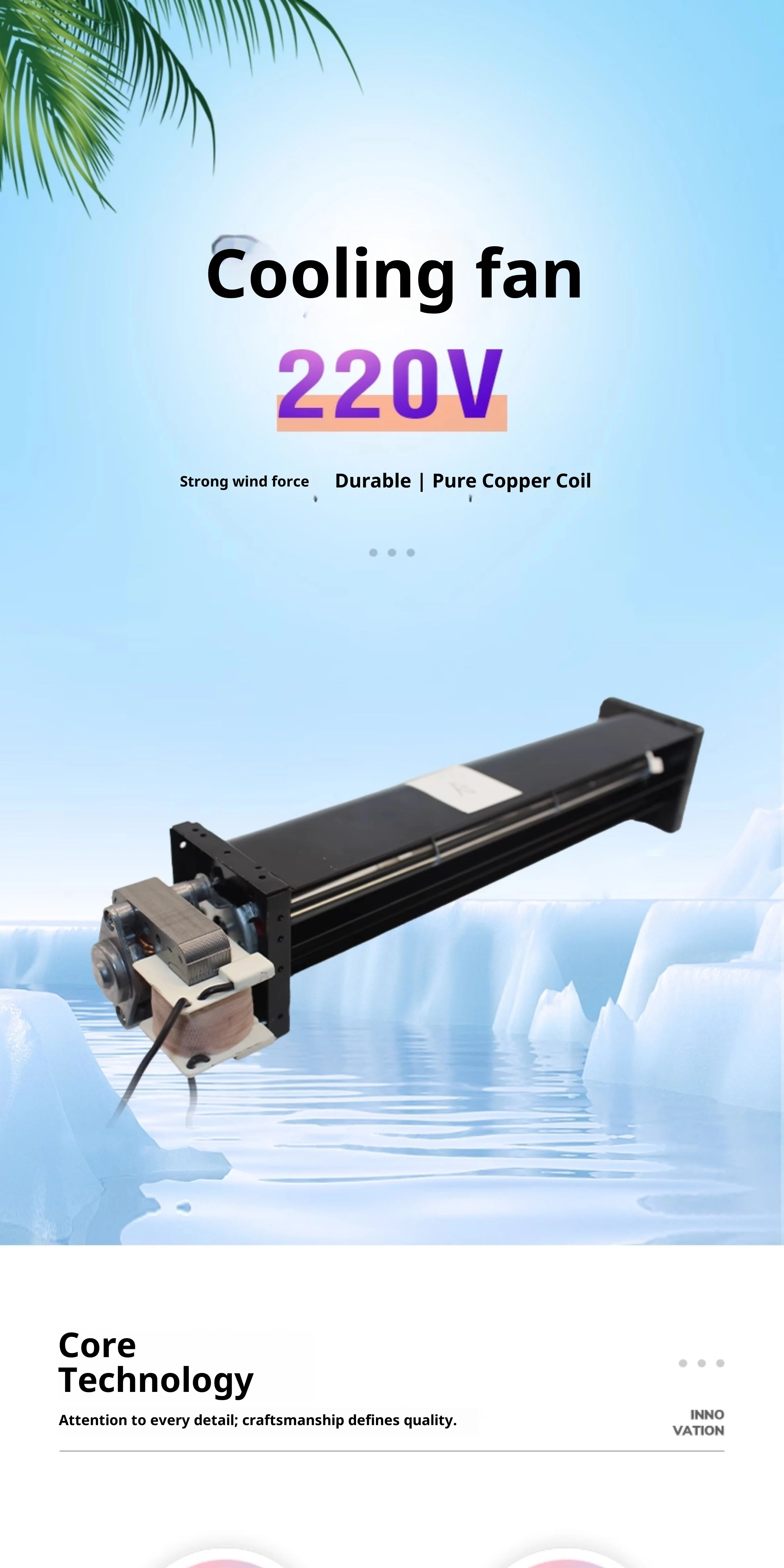 Cross Flow Fan, HL-40240H220B, Aluminum, 220V - detail 4