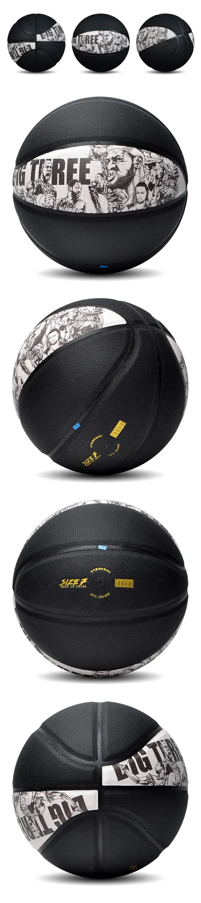 custom laser engraving words text basketball star skidproof PU size 7 basketball for outdoor playing cement ground
