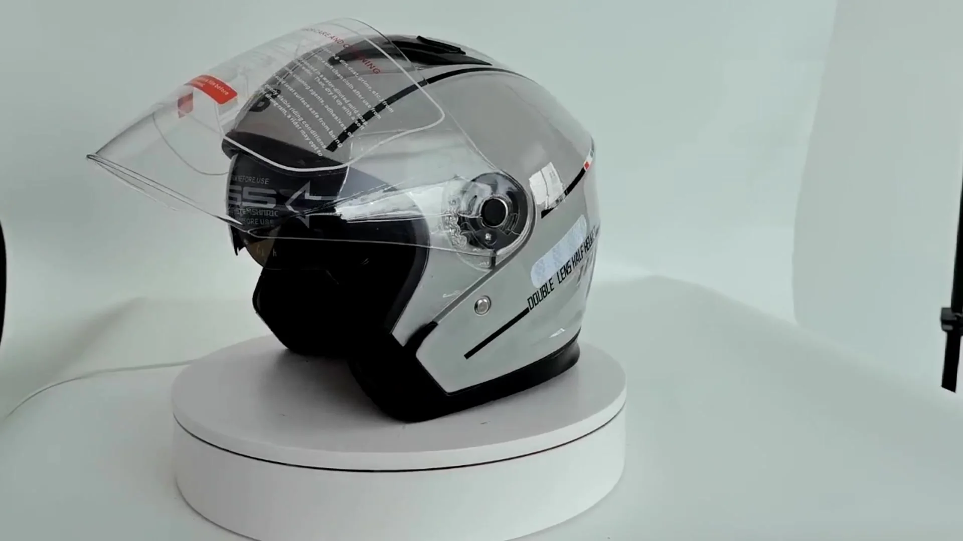 BYB/RNG Cement Gray BY-730ABS Material Motorcycle Helmet