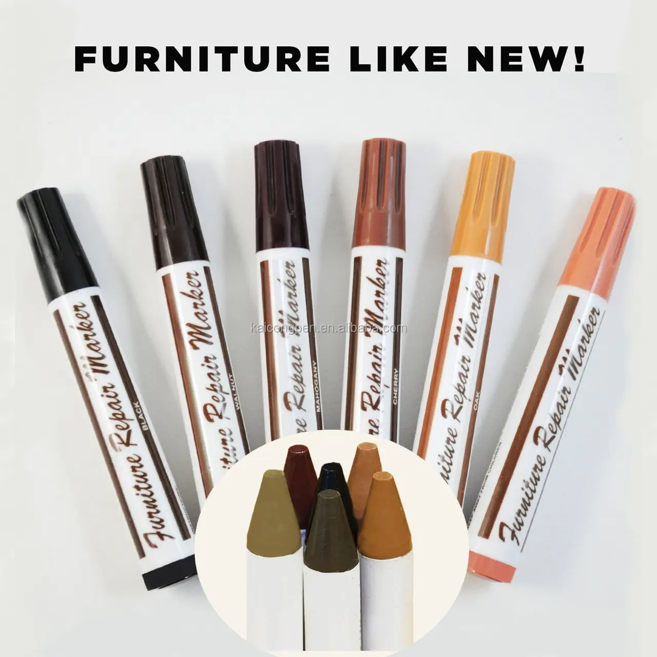 Decoink Furniture Touchup Marker 7 Color Oak Maple Mahogany Cherry