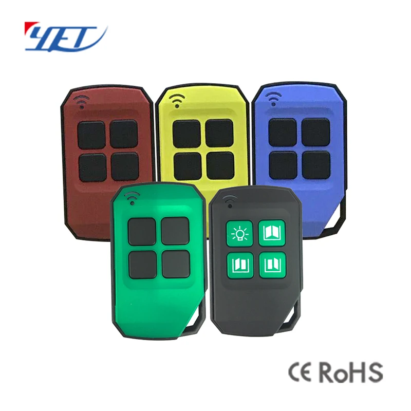 YET2106 4 channel RF Transmitter Rolling Code HCS301 Remote Controls for Roller Shutters 433mhz