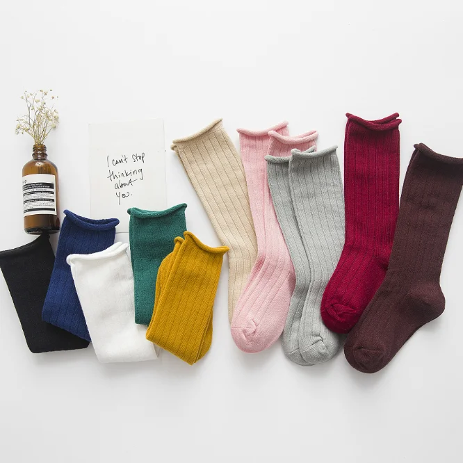 Baby Girls Knee High Socks Tube Ruffled Stockings Infants Socks For