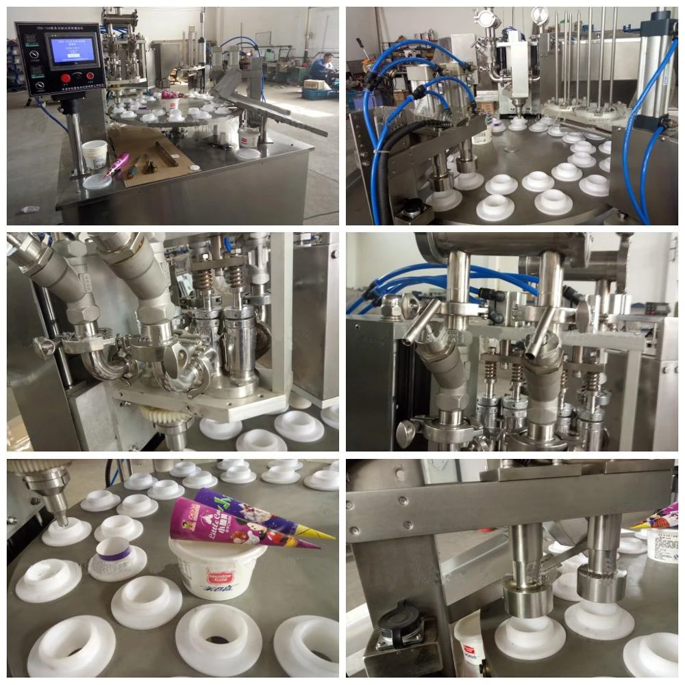 Industrial Rotary Automatic 2 Lane Pneumatic Squeezeup Paper Ice Cream