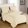 Winter Warm Luxury Home Textile 3 pcs 4pcs cheap micro mink fleece bedding set comforter embossed small circular cream