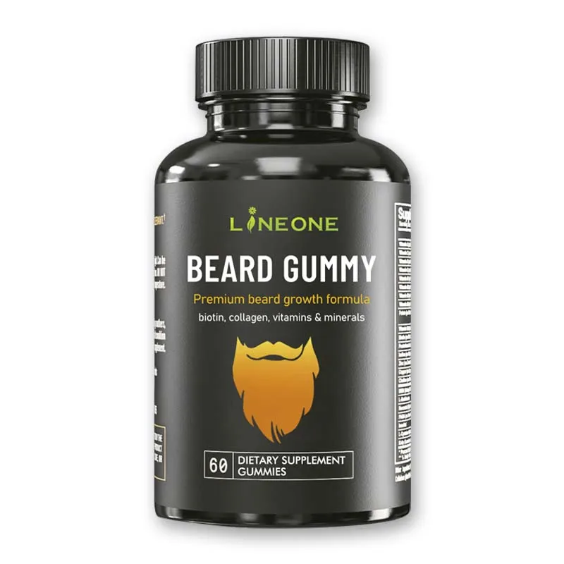 Beard Growth Gummies Private Label Vitamin Gummy Candy Supplement Hair Vitamins manufacture