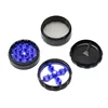 Creative transparent window opening Cross chamfering herb weed grinder