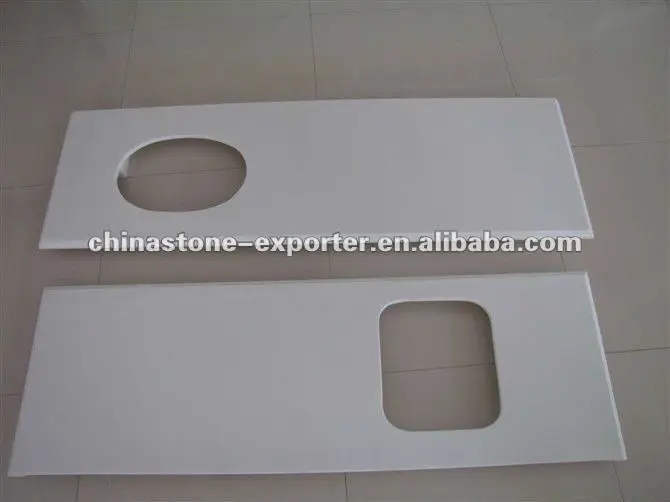 pure white crystal glass panel slab(marmoglass,artificial stone)