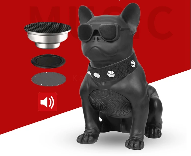 New product portable wireless Bulldog speaker Bluetooth outdoor computer mobile phone subwoofer Bluetooth audio - ANKUX.COM