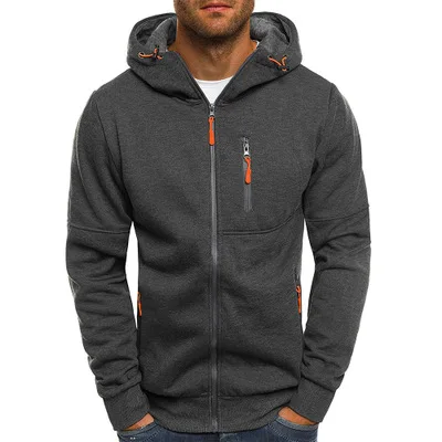 mens moletom com capuz with zipper pockets