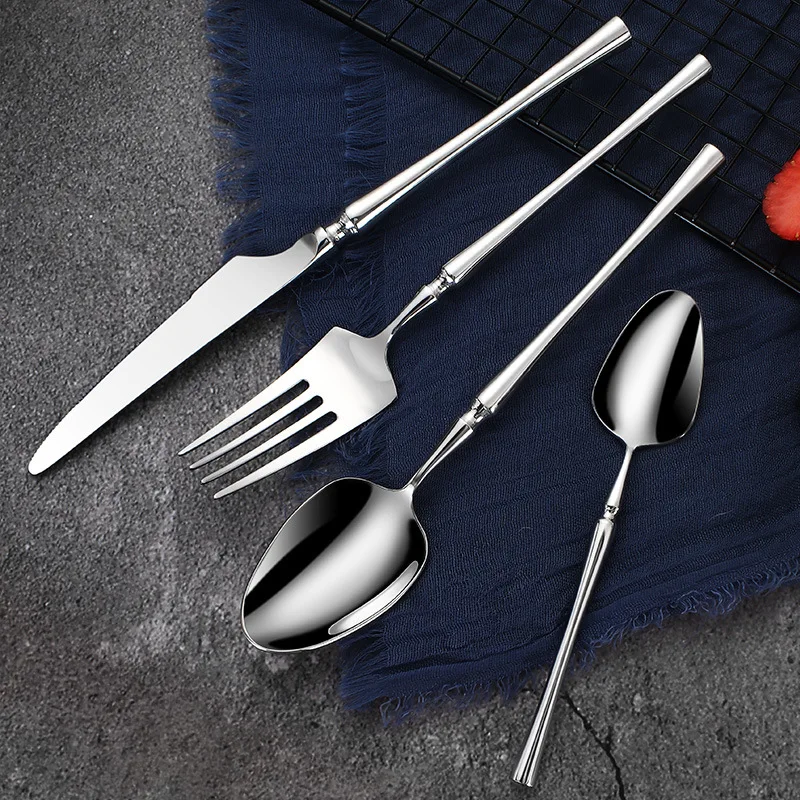 Manufacturer Luxury Silverware Steak Knife Stainless Steel 4pcs Cutlery Set