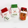 Sequin Santa Claus Snowman Deer Design Christmas Wine Bottle Covers Bag Christmas Gift Bags Christmas Decoration Supplies
