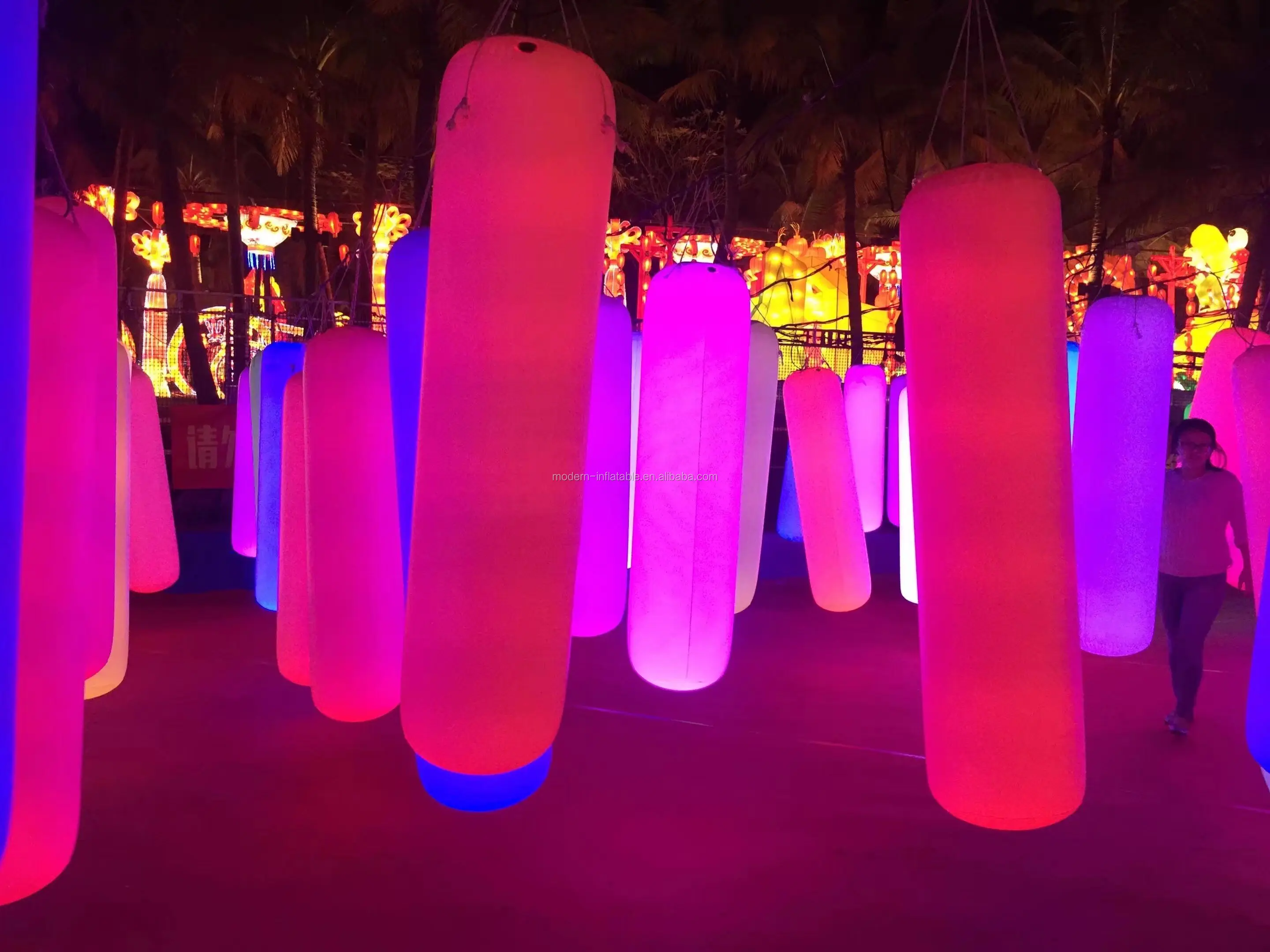 Inflatable Led Lighting Touch Column Led Glowing Pillar For Event
