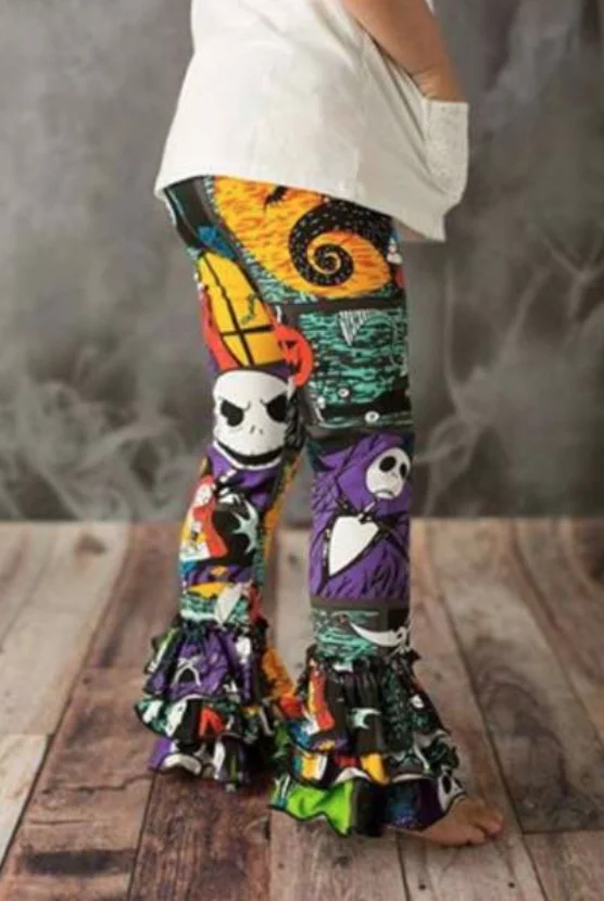 Wholesale Nightmare Before Christmas Icing Ruffle Leggings Children