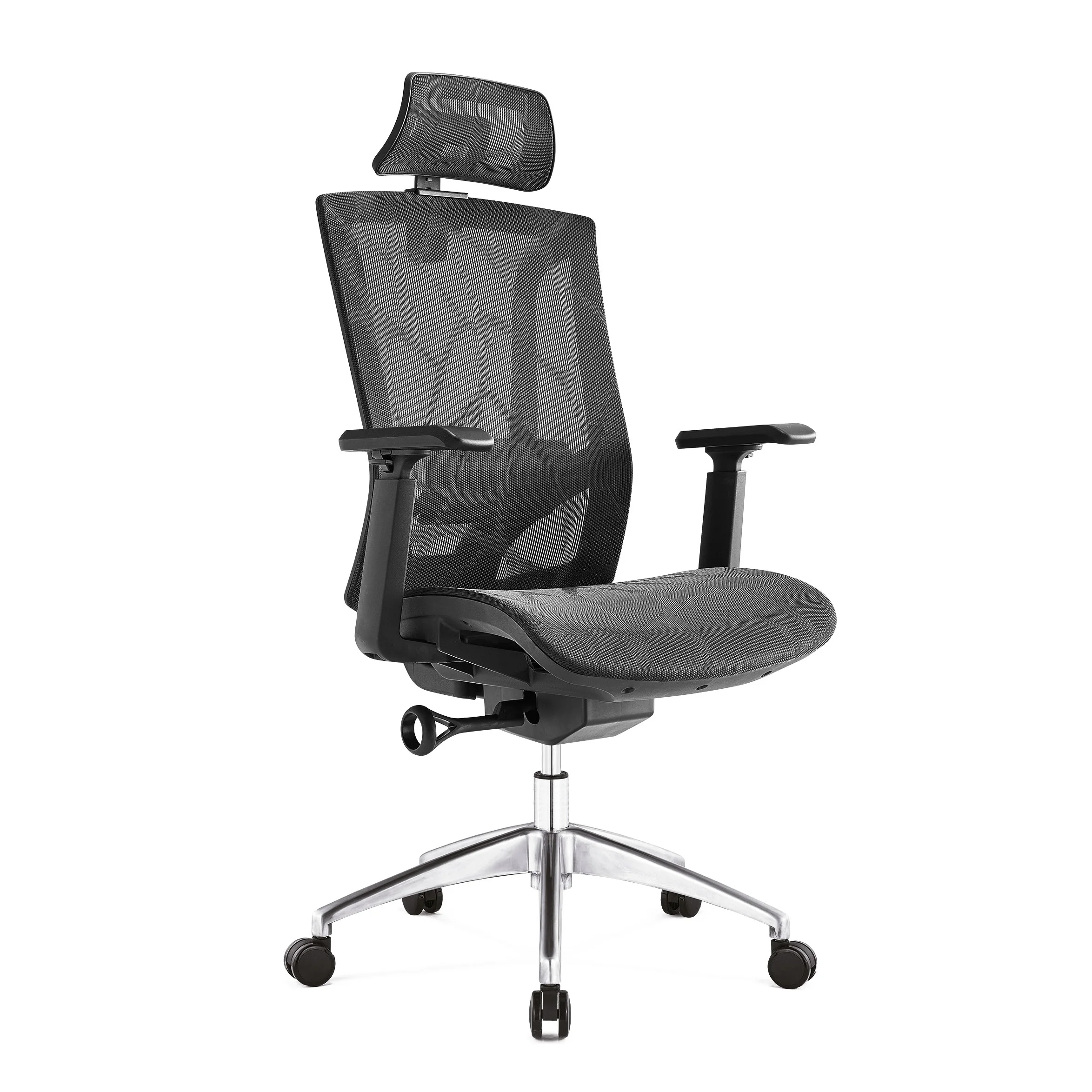 可调整的扶手的软pu armpad mesh back   pp 纤维靠背框架的高度可调