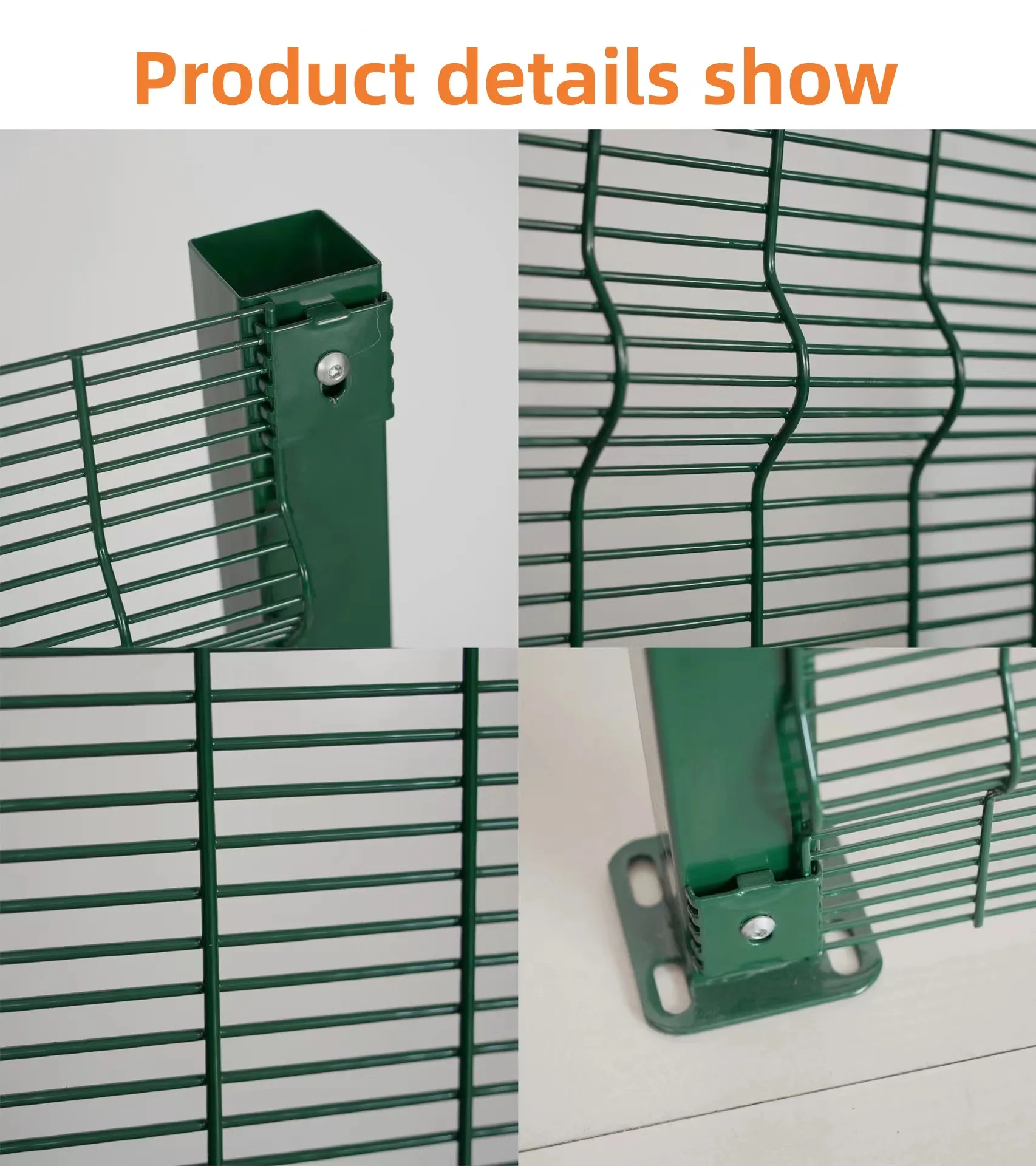 Professional Metal Fencing 3d Curved Bending Pvc Coated Y Post 3d