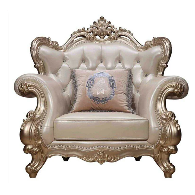 ajj 热 ma134 巴洛克家具设计豪华皇家真皮沙发客厅法国雕刻沙发复古
