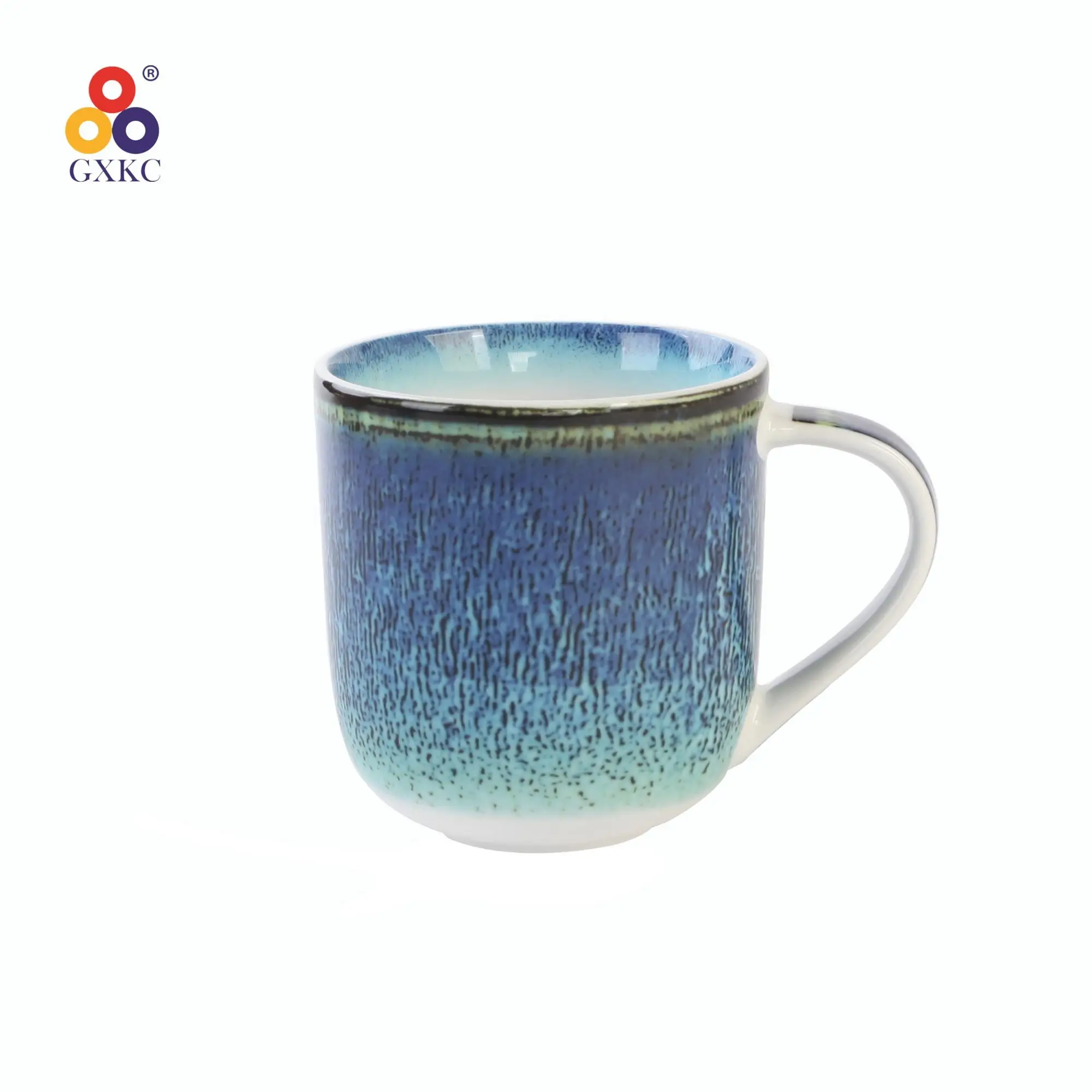 400毫升创意蓝色渐变设计精细瓷陶瓷杯咖啡/牛奶/茶与句柄