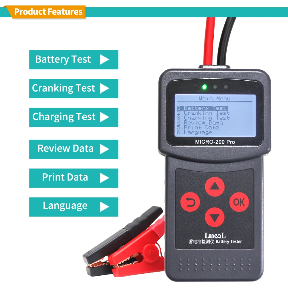 12v 24v Battery Tester For Automotive Battery Capacity Load Test Agm