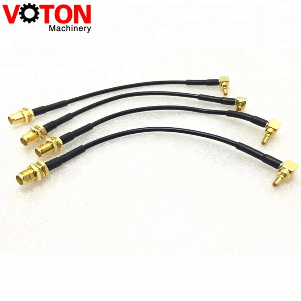 RG174 pigtail cable crc9 male RA  to sma female bulkhead connector rf cable feeder cable assembly supplier