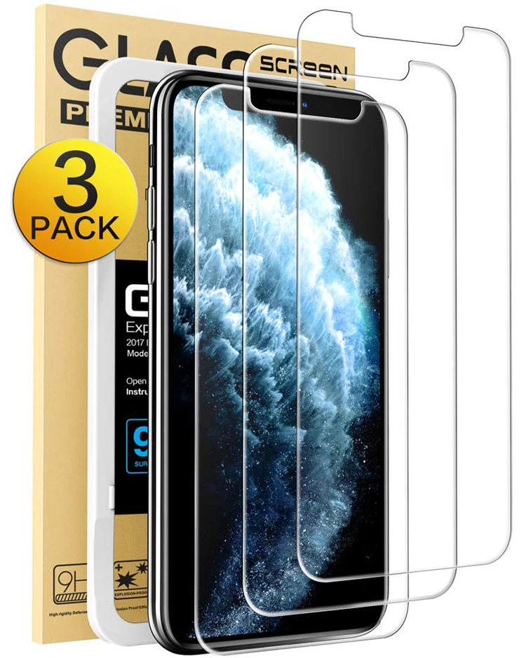 For Iphone 11 Screen Protector 3 Pack,9h Anti Fingerprint Tempered ...