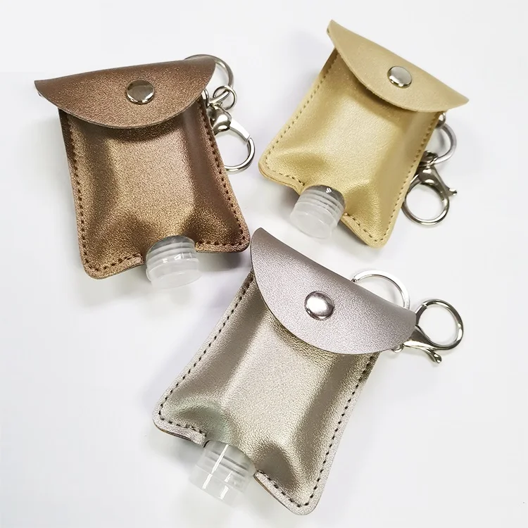 In Stock Fashion Shiny Leather Sanitizer Holder 30ml Hand Sanitizer