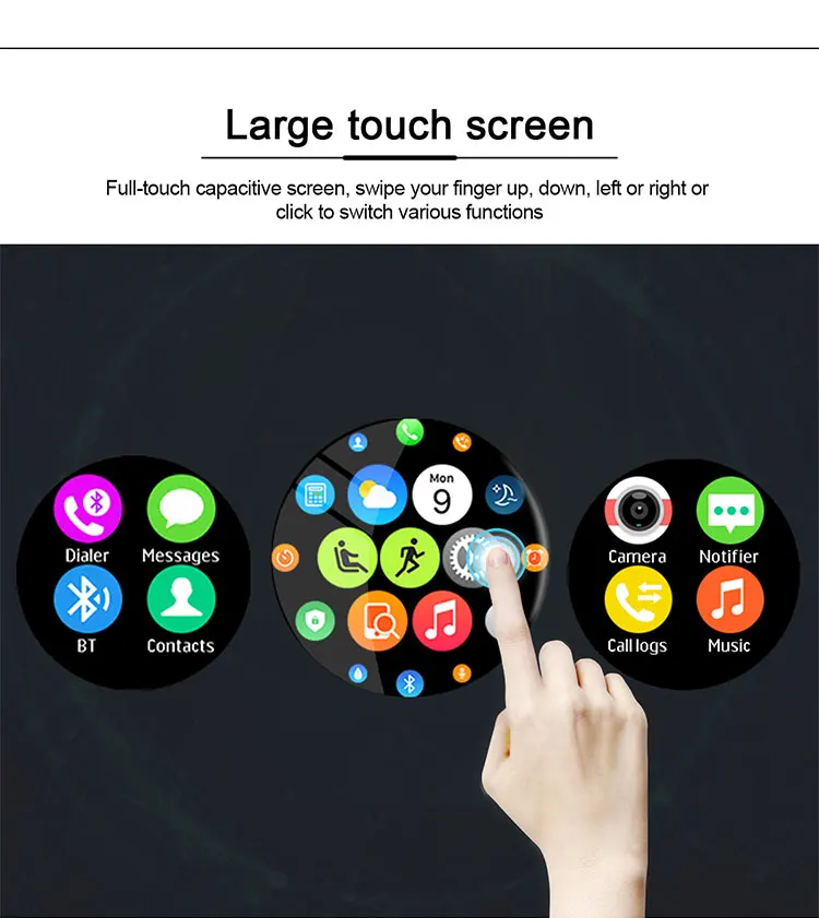 Blood pressure monitoring watch Q16 smart android phone call smart watch fitness tracker