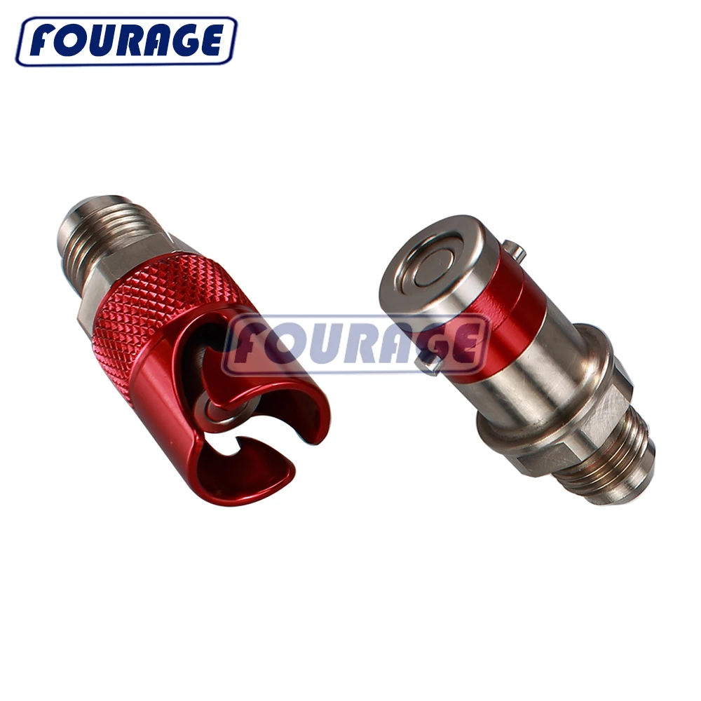 High Performance Titanium Quick Release Disconnect Fitting Dry Brake Coupler Hose Fitting