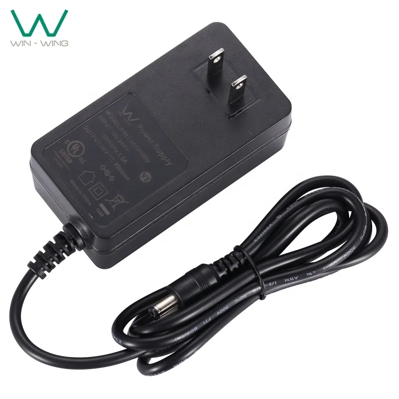 Wall power adapter 12v 3a AC DC power supply with UL62368 CE GS BS TUV SAA FCC ROHS certified