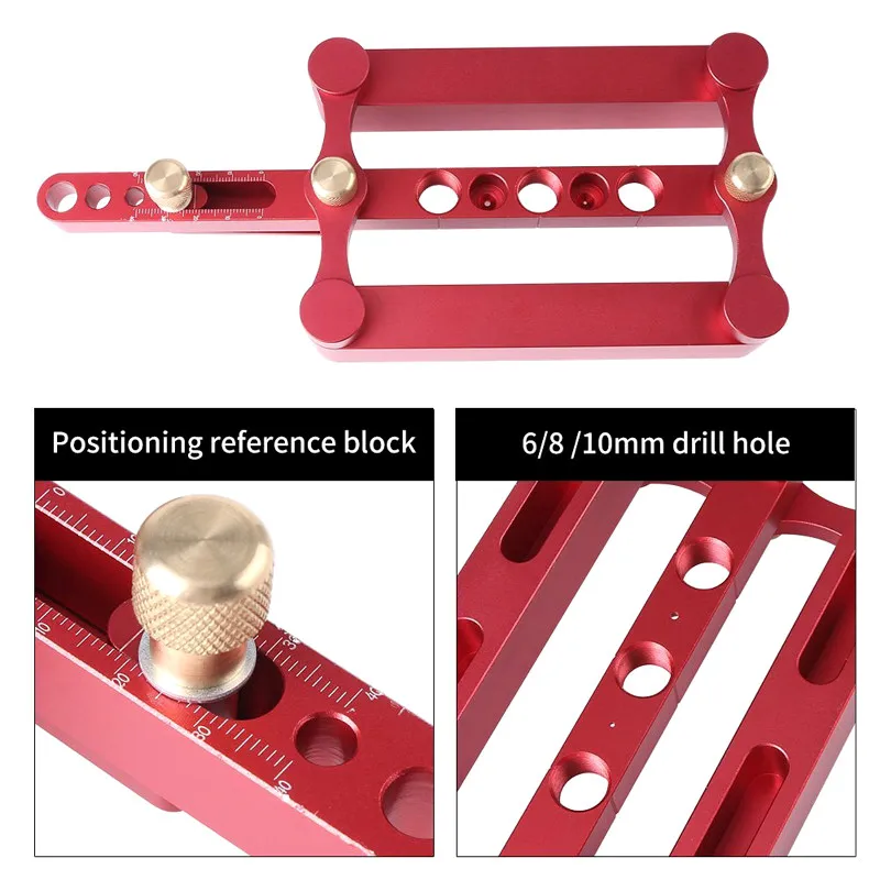 Self Centering Dowelling Jig Metric Dowel 6/8/10mm Woodworking Drilling Tools 