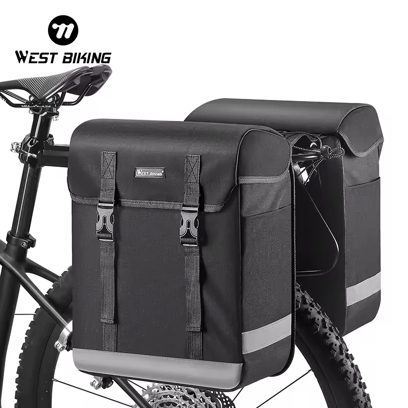 WEST BIKING 33L Cycling Rear Rack Pack - Durable & Spacious