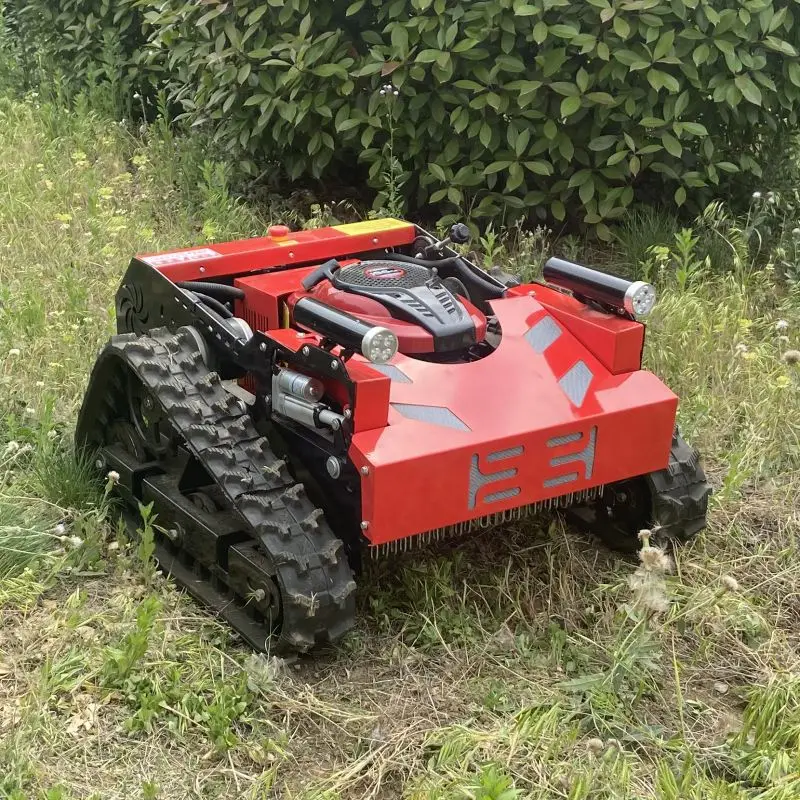 Automatic Mini Crawler Lawn Mower Gasoline Remote Control Robot Grass ...