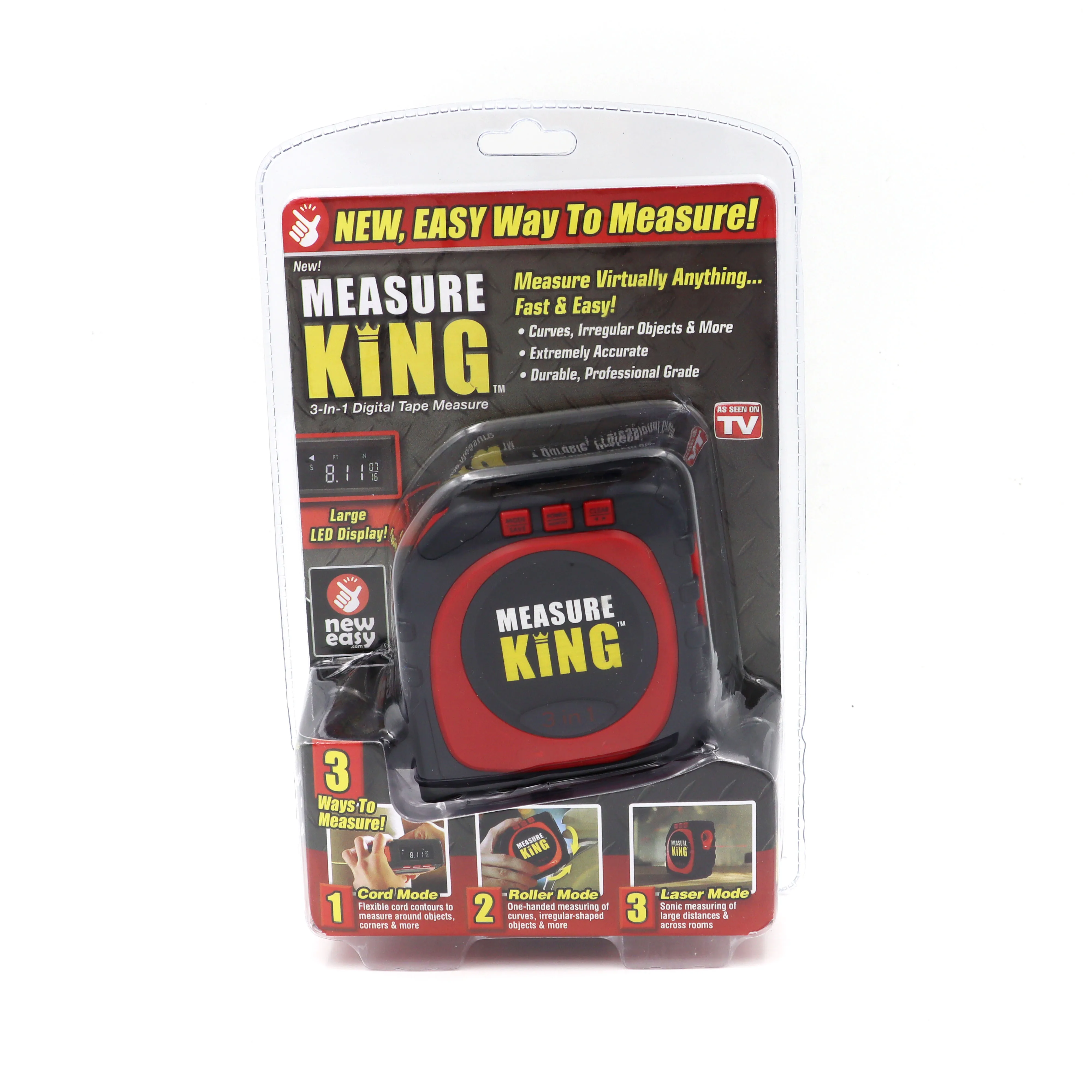 3in1 Measure King Digital Tape Measure As Seen On Tv Laser Measuring