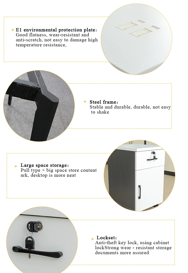 The most fashionable modern 2 persons in the movable cabinet office furniture from china
