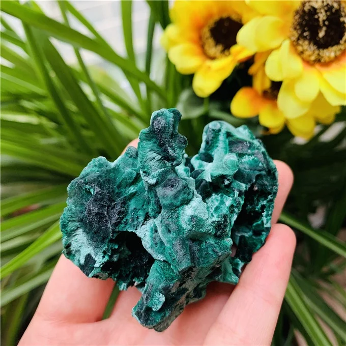 High Quality Crystal Geode Healing Velvet Malachite Cluster For Home ...