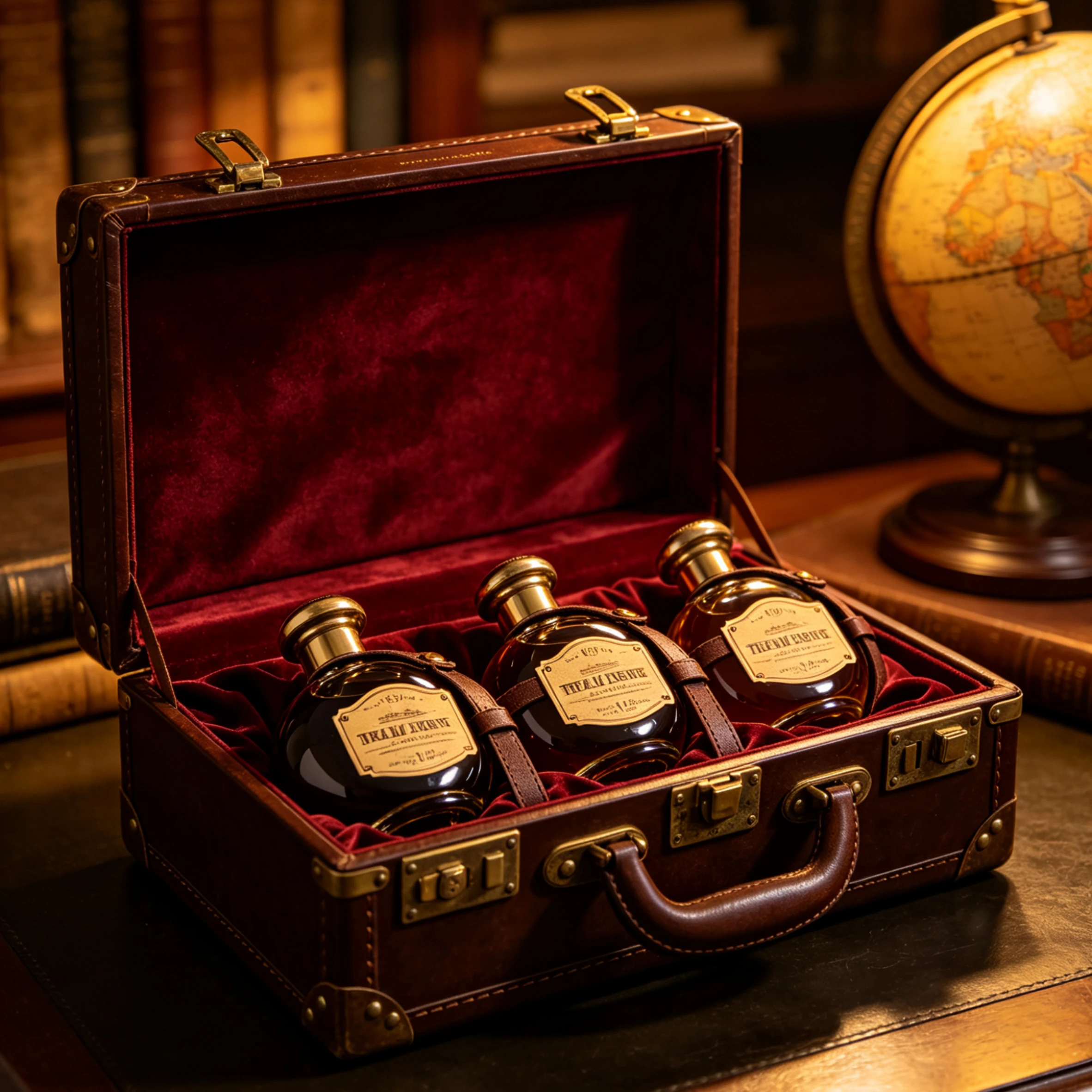 Globetrotter's Leather Trunk