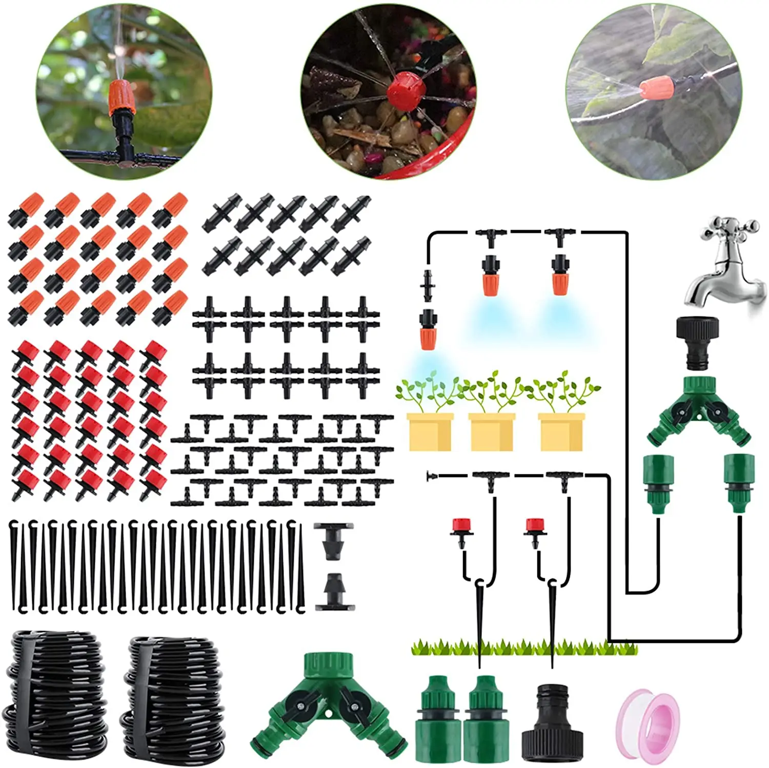30M DIY Automatic Irrigation System Drip Irrigation Irrigation Kit
