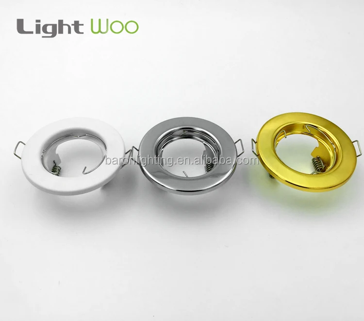 round fixed white chrome satin golden gun metal brass gu10 g5.3 mr16 led light  led mr16  ceiling spot light