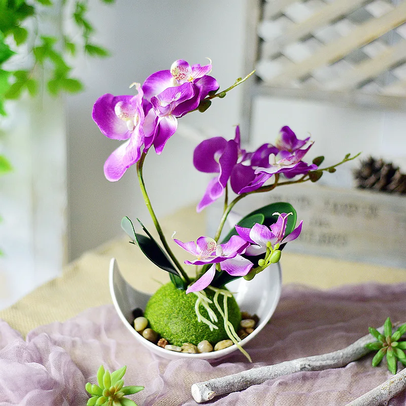 Hot Selling Design Orchid Plastic Potted Home Decoration Wholesale ...