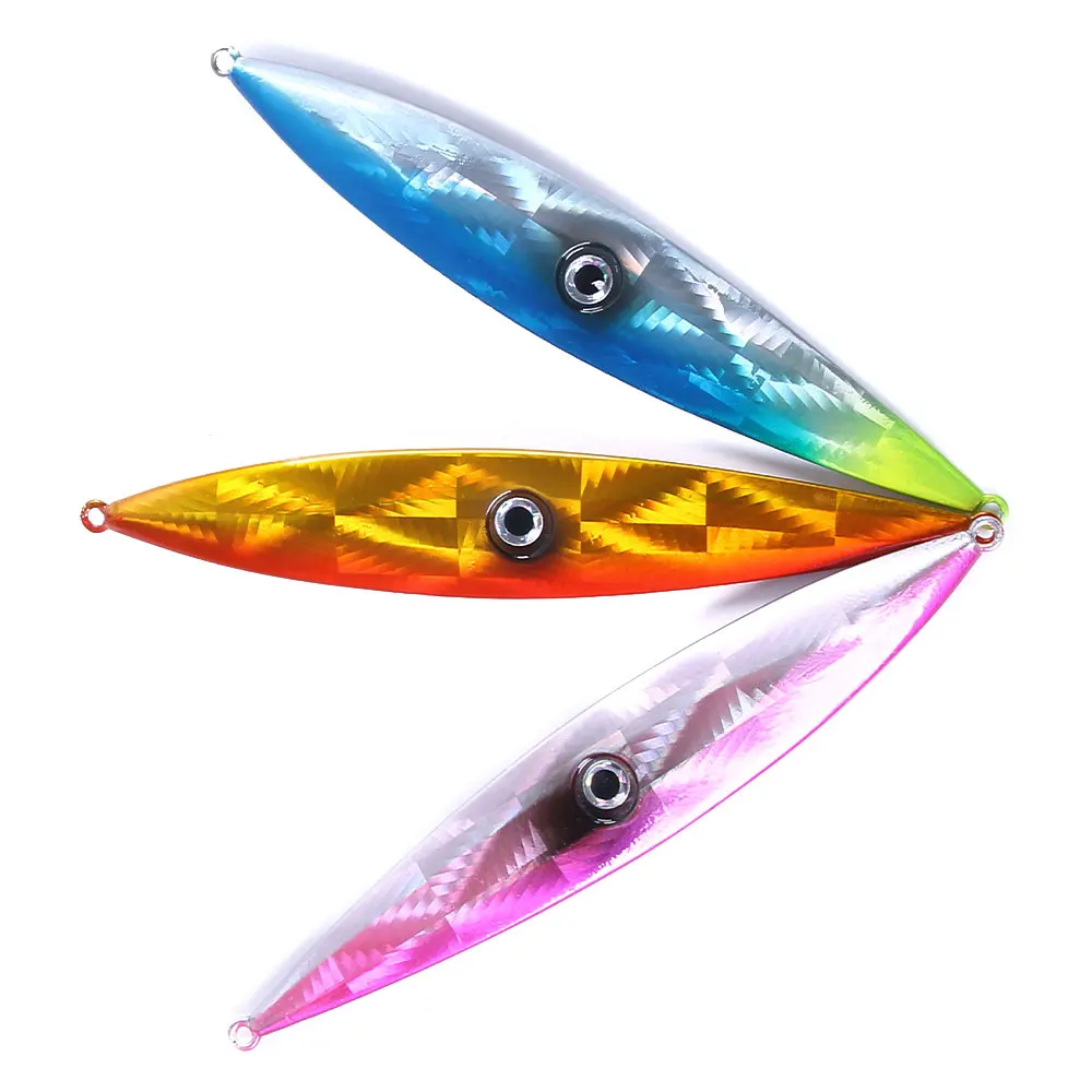 2pcs/lot Slow Fall Pitch Fishing Lure Sinking Lead Metal Flat Jig