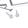 Stylish premium 925 sterling silver with cubic zirconia stud earrings for men or women