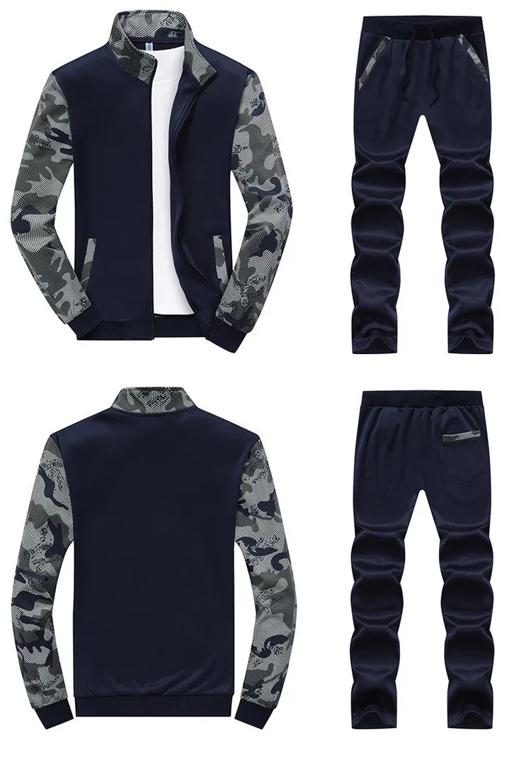 升华男士慢跑运动服定制标志慢跑服跑步服定制男士运动服套装