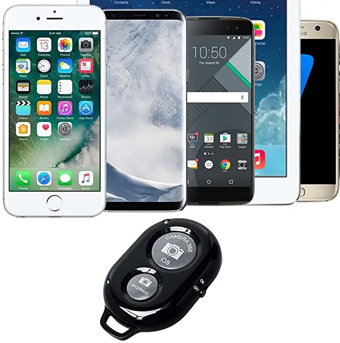 工厂批发无线自拍遥控器支持IOS安卓迷你手机摄像头快门