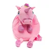 2020 Wholesale custom logo kids girls animal plush unicorn school backpack